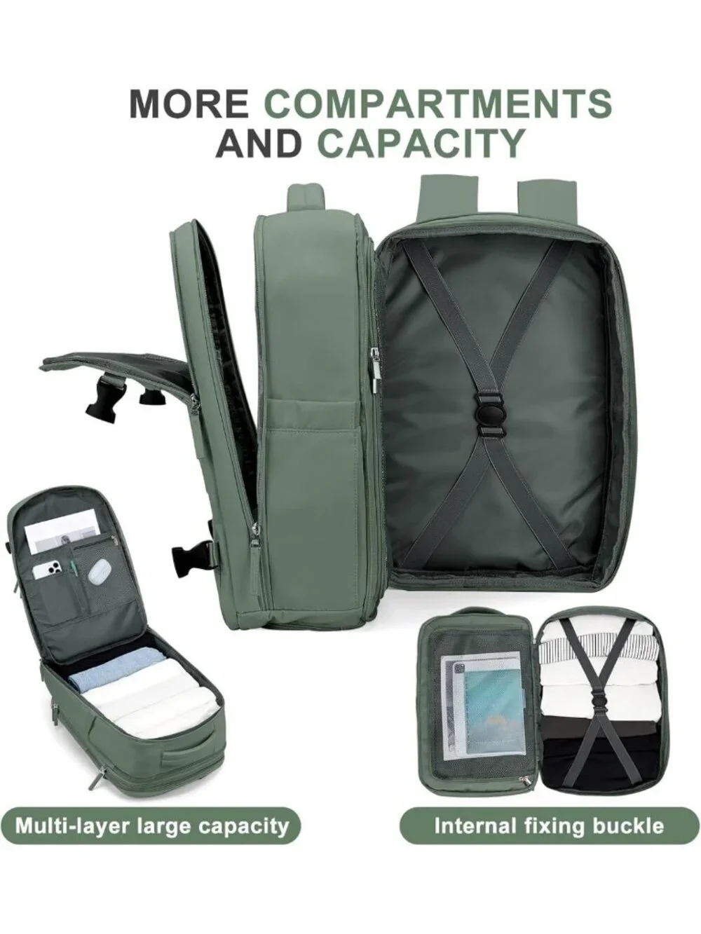 Large Waterproof Travel Backpack for Hiking, Outdoor Sports, Casual Daypack